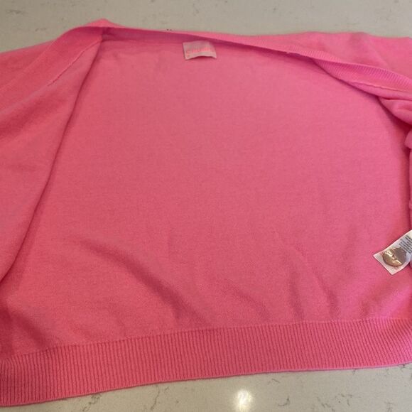 Crush Cashmere 100% Cashmere Pink Oversized Single Button Preppy Cardigan XS - Picture 7 of 8